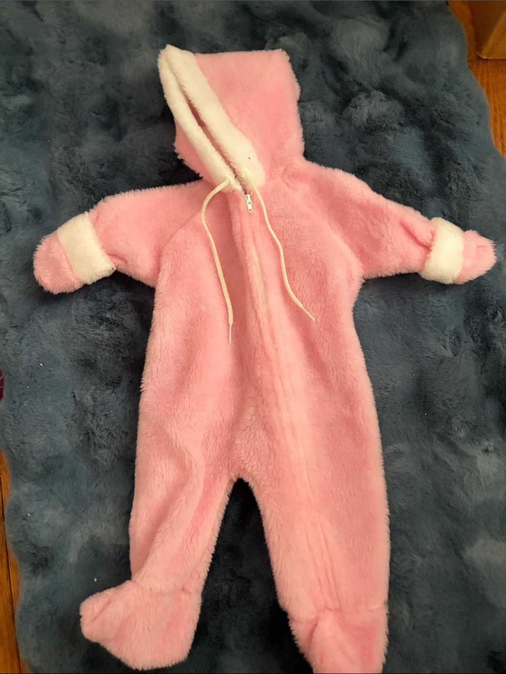 Vintage Toddle Time Baby Pink and White Snowsuit
